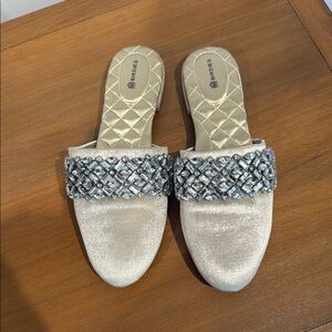 Birdies The Songbird Velvet Wedding Snow Crystal Slippers — Bridal Collection